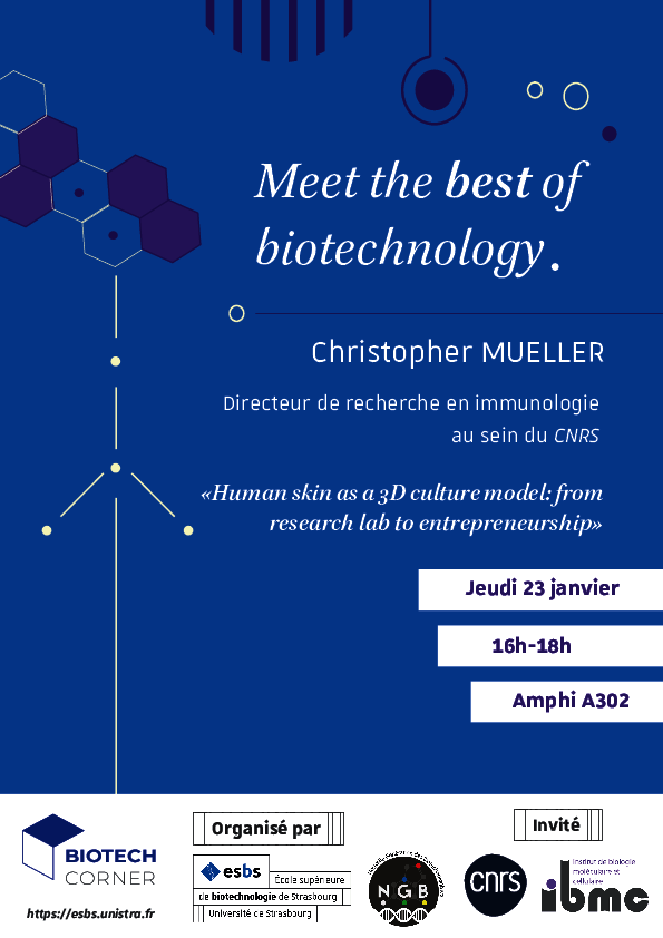 Biotech Corner n°4 à l'ESBS