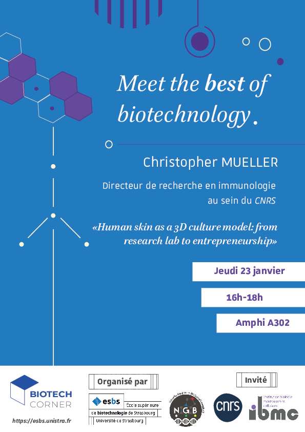 Biotech Corner n°4 à l'ESBS