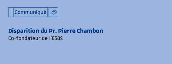 Disparition du Professeur Pierre Chambon