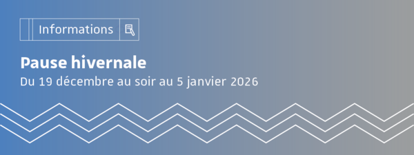 Fermeture de l'établissement pour les congés d'hiver